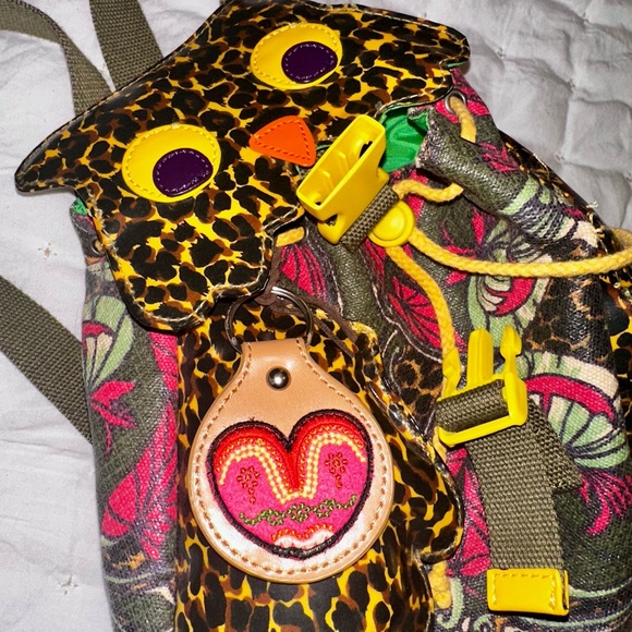 Oilily Vintage/RARE Owl Backpack with Leopard and Floral Design - Picture 5 of 11